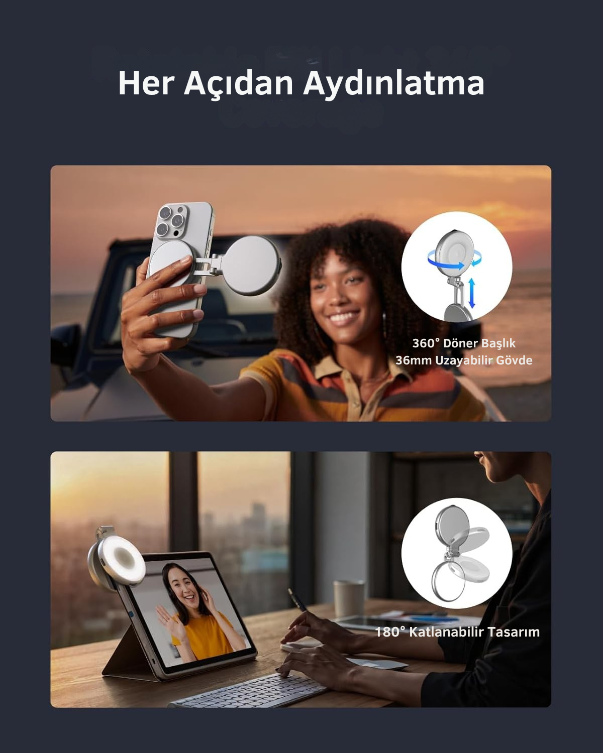 LumiGlow Manyetik Selfie Işığı - Lumipop