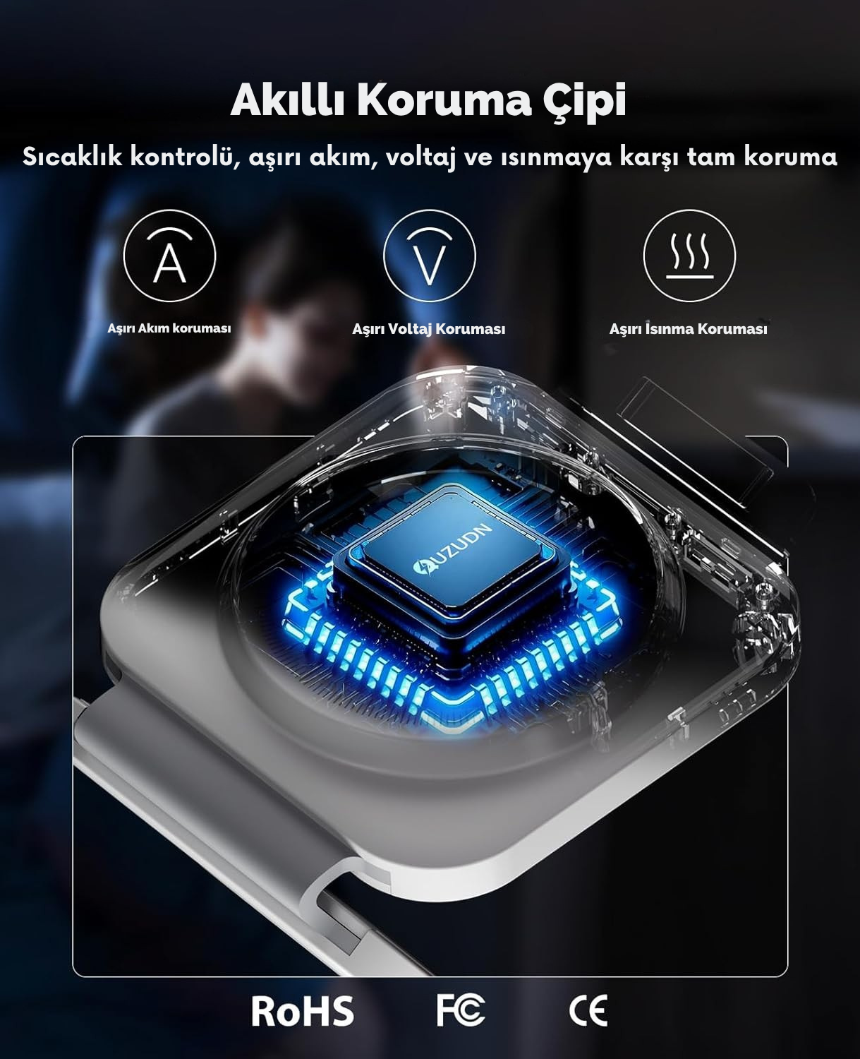 LumiDock™ 3'ü 1 Arada Katlanabilir Kablosuz Şarj İstasyonu - Lumipop