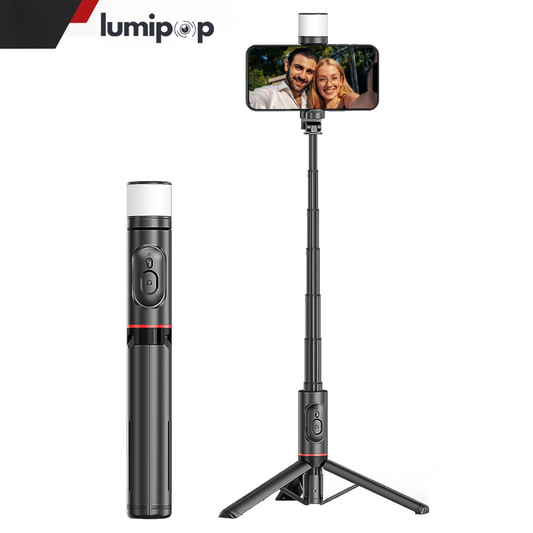 MiniStüdyo Plus™ – Işıklı Bluetooth Tripod & Selfie Standı - Lumipop