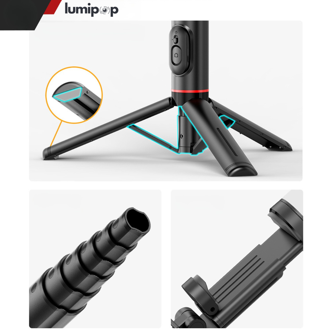 MiniStüdyo Plus™ – Işıklı Bluetooth Tripod & Selfie Standı - Lumipop